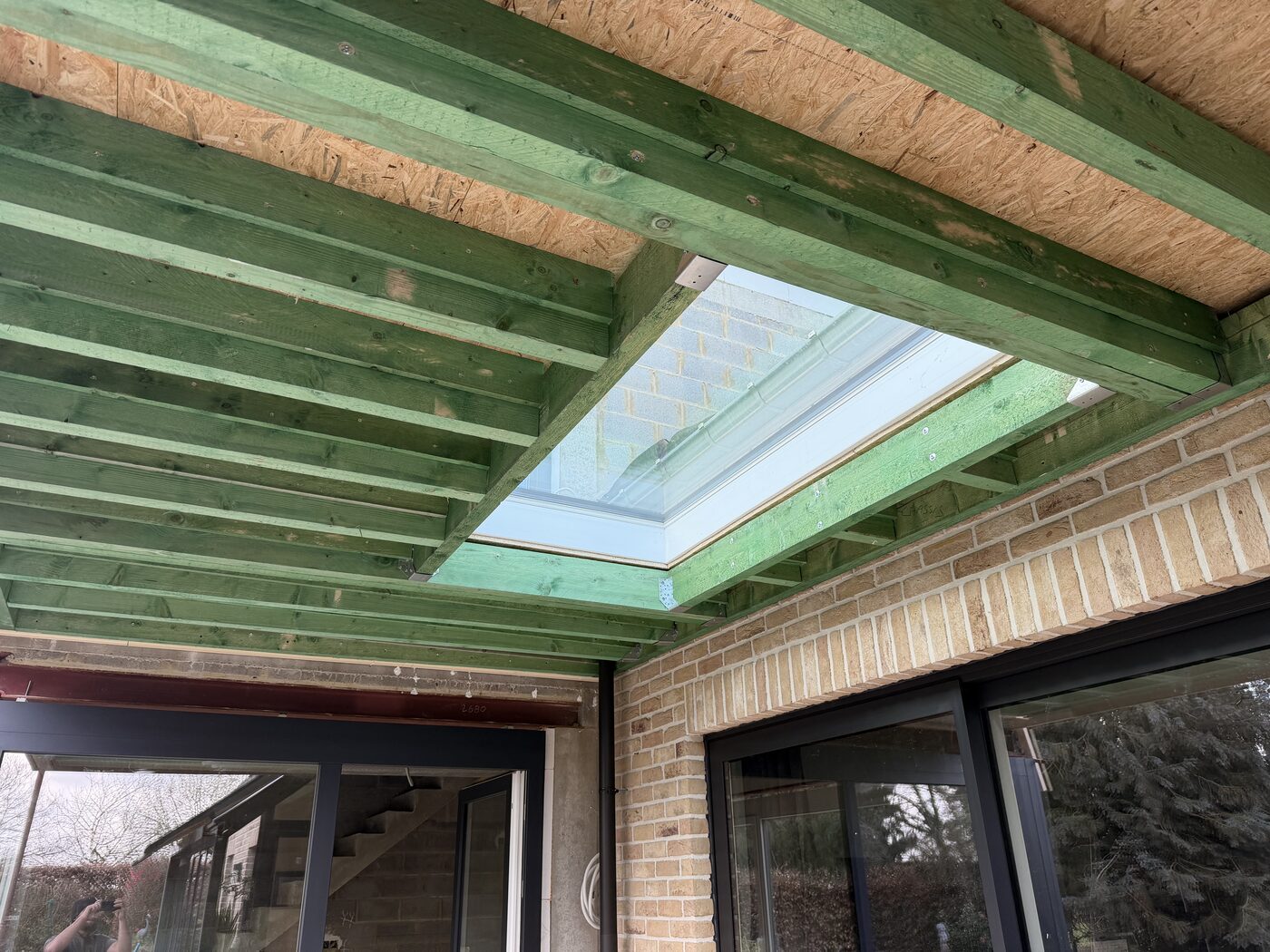 Vue intérieure structure et puits de lumière