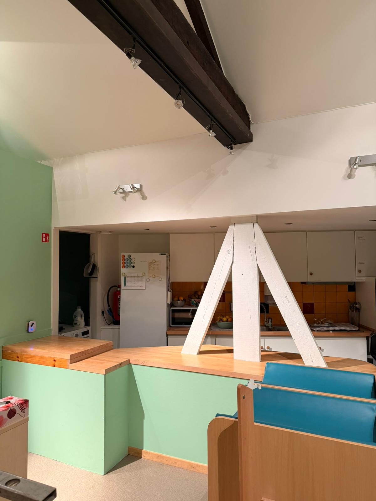 Espace ouvert avant la pose du claustra