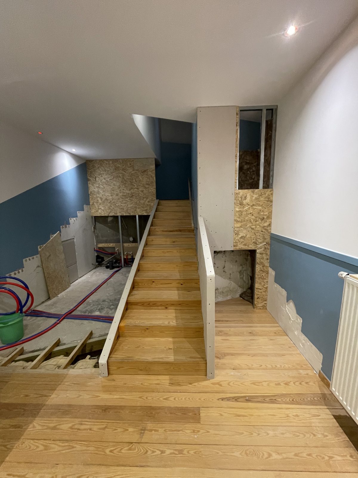 Structure et cloisons de la nouvelle zone sanitaire