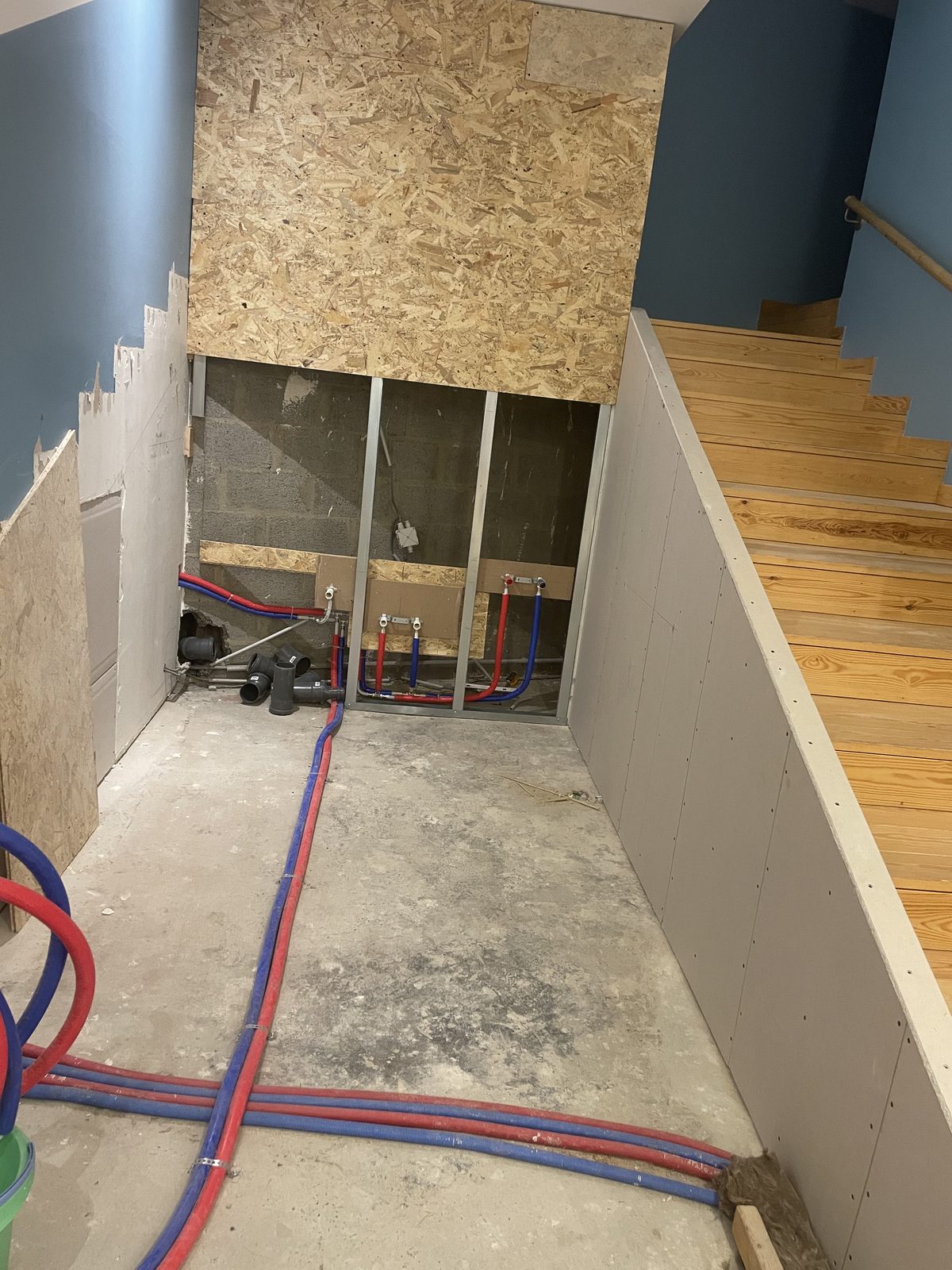 Aménagement de la zone sanitaire en cours