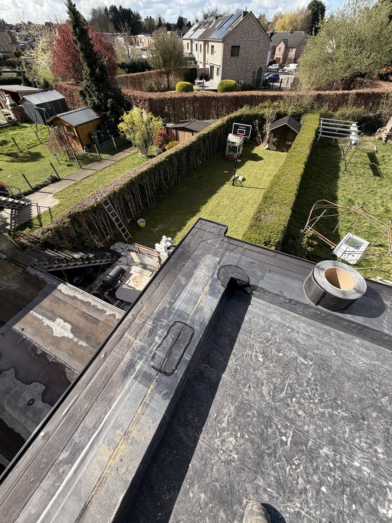 Vue d'ensemble toiture plate finalisée