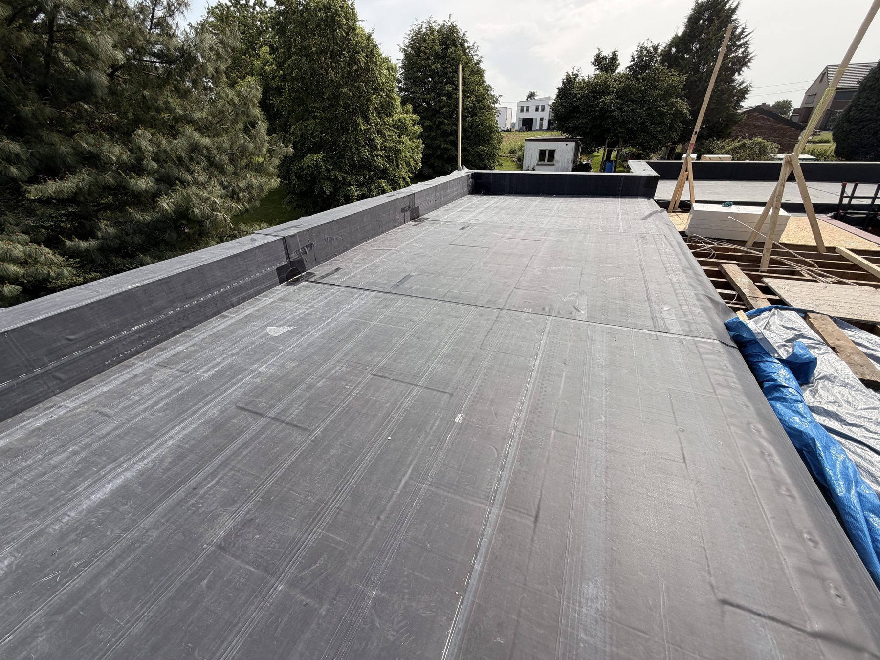 Membrane EPDM posée et soudée